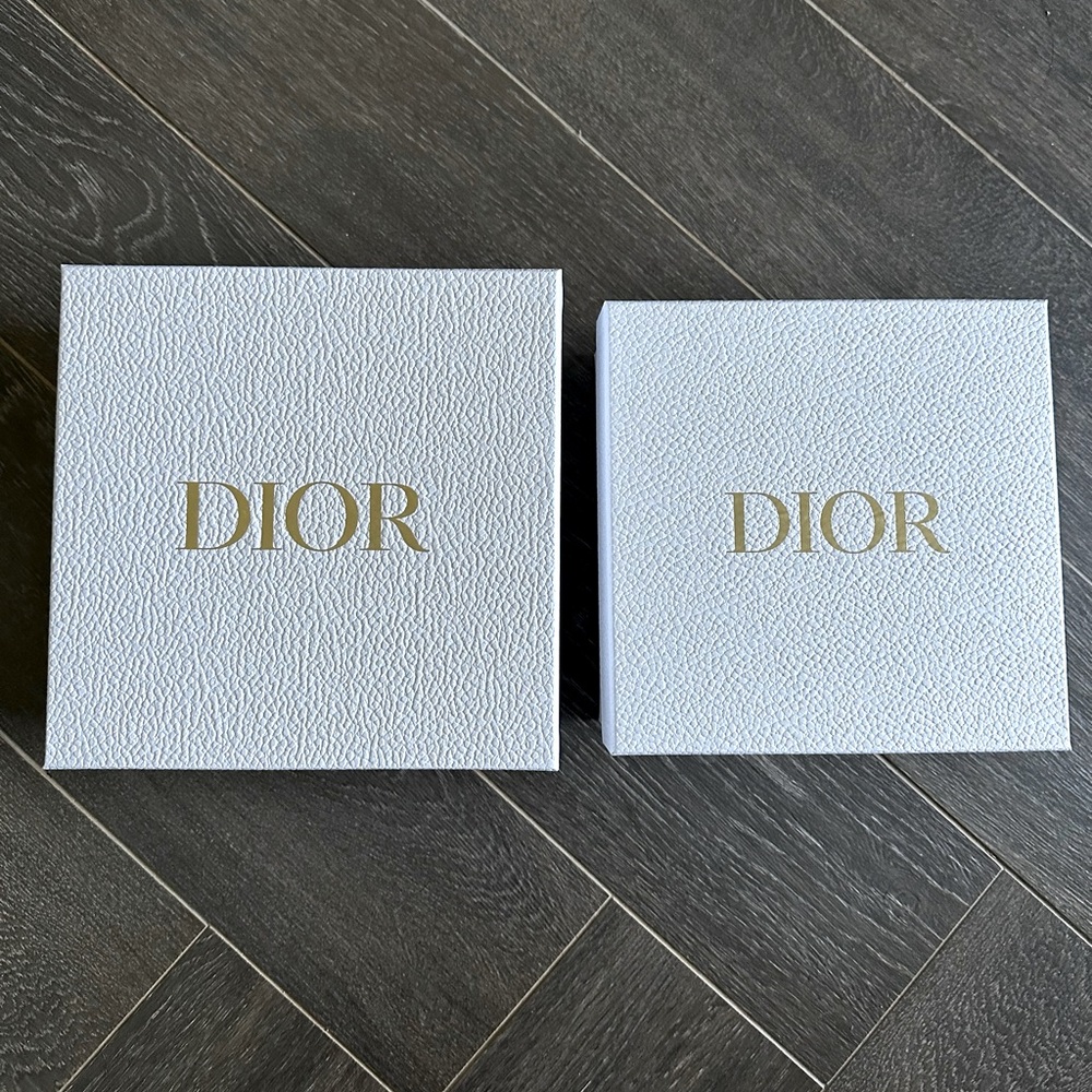 Two Dior Boxes for Gift Box Storage and Decor
